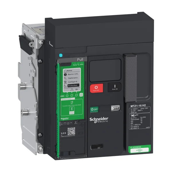 Disjoncteur MasterPacT MTZ1 1000A 10H2 3P 50KA MicroLogic 2.0X MAN Débrochable sans châssis