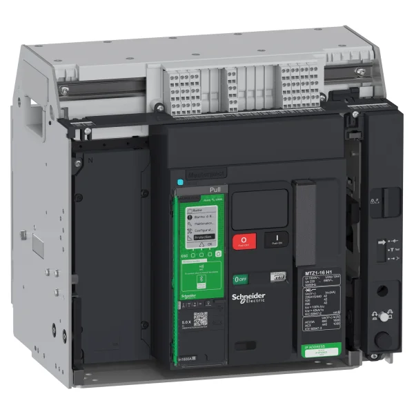 Disjoncteur MasterPacT MTZ1 1000A 10H1 4P 42KA MicroLogic 2.0X MOT 230CA Débrochable avec châssis verrou RAC AV/AV