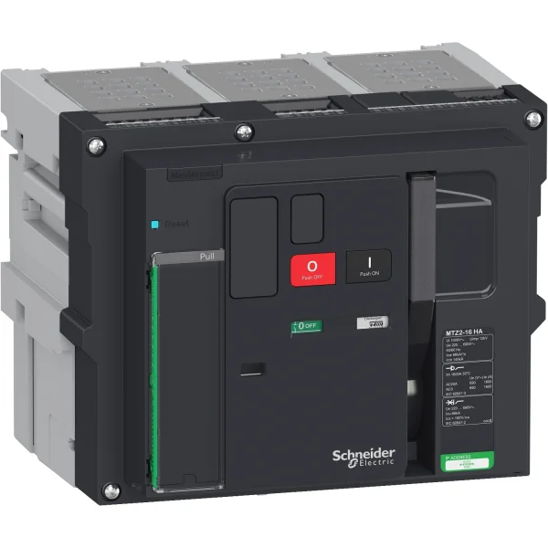 Interrupteur MasterPacT MTZ1 1600A HA 3P 75KA manuel Débrochable sans chassis