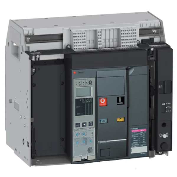 Disjoncteur ComPacT NS1000H 4P 70KA 1000A MicroLogic 2.0A MOT 230CA Débrochable avec châssis verrou RAC AR V/V