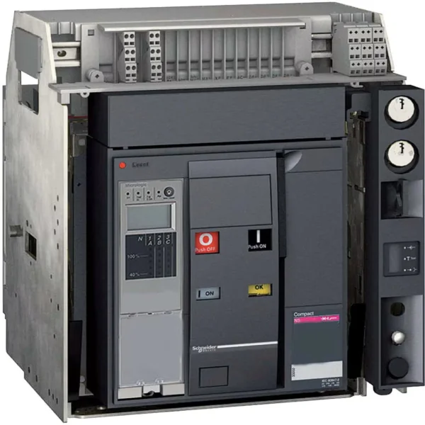 Disjoncteur ComPacT NS800H 3P 70KA 800A MicroLogic 2.0A MOT 230CA Débrochable avec châssis verrou RAC AR V/V