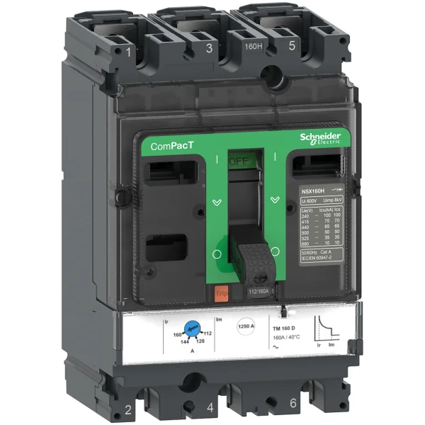 Disjoncteur ComPacT NSX250B TMD 160A 3P3D 25KA