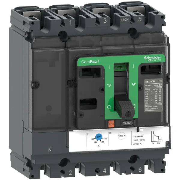 Disjoncteur ComPacT NSX100H 4P4D 40A TMD 70KA